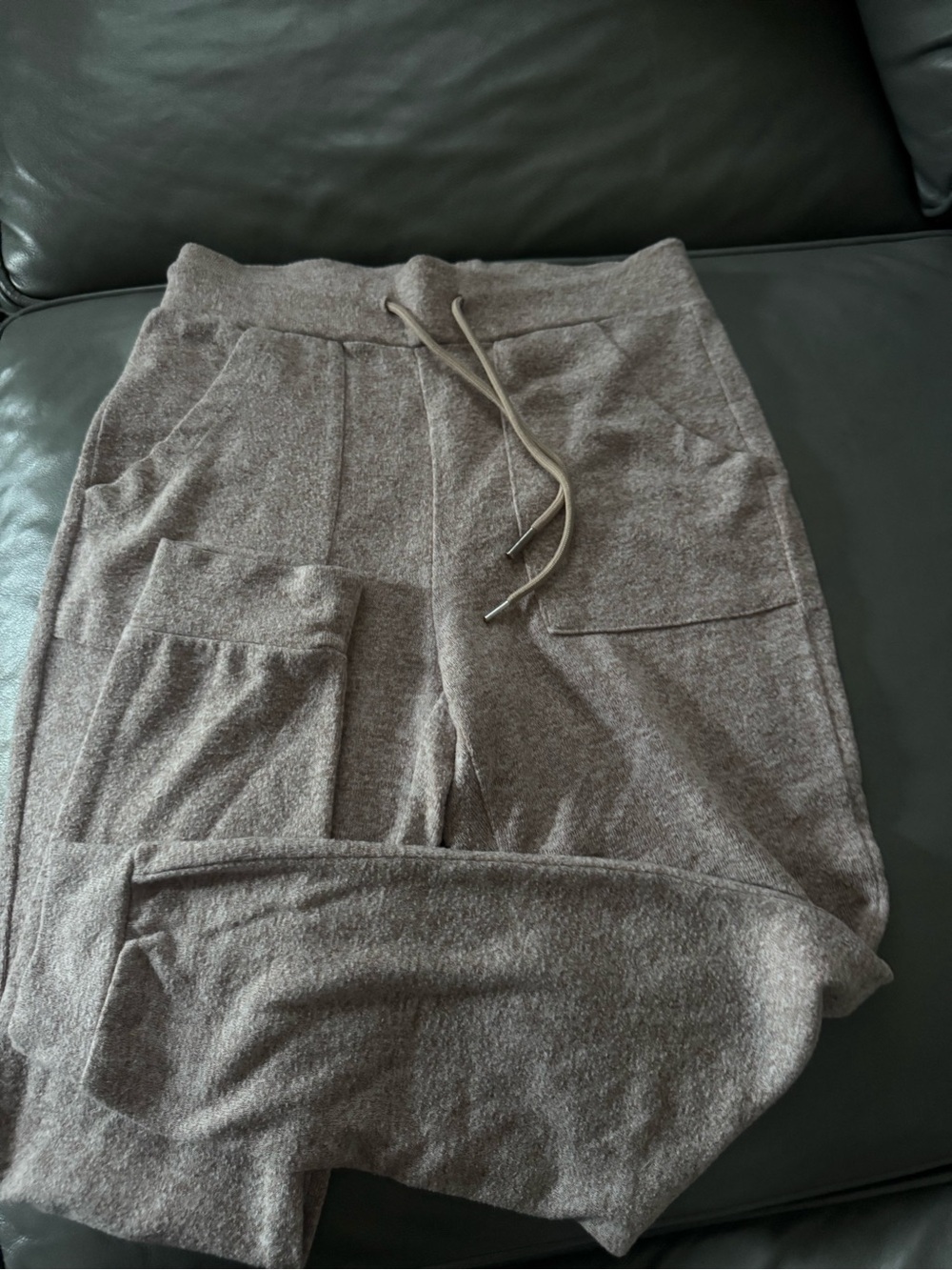 Calzedonia Woman Cozy Drawstring Sweatpants - Taupe